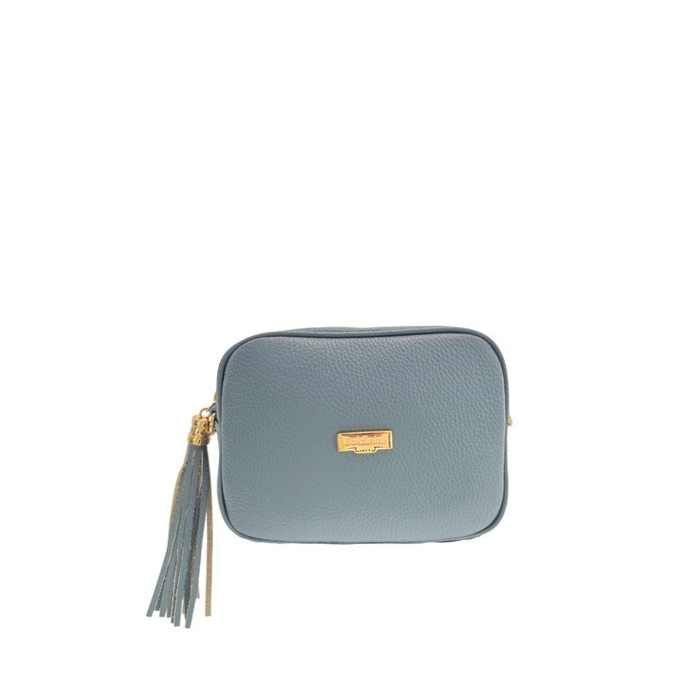 Blue Cowhide Crossbody Bag