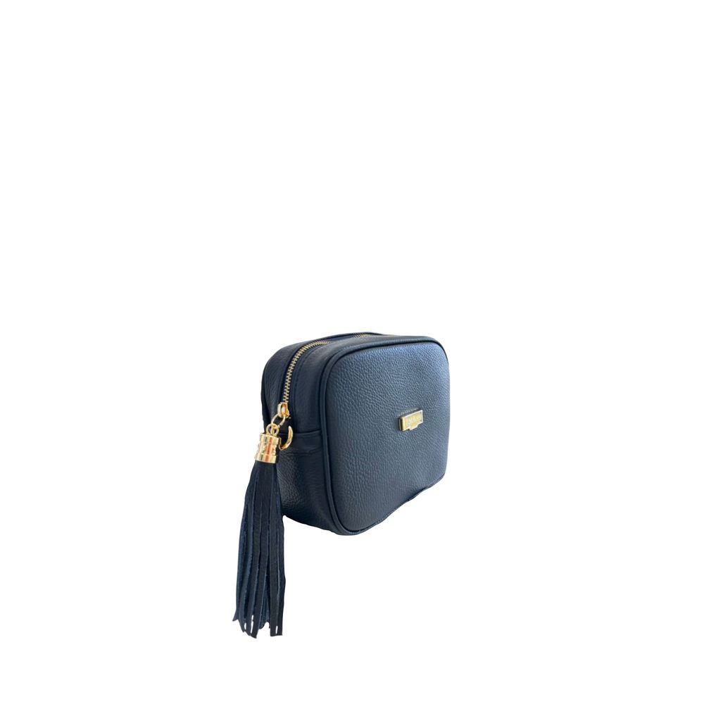Blue Cowhide Crossbody Bag