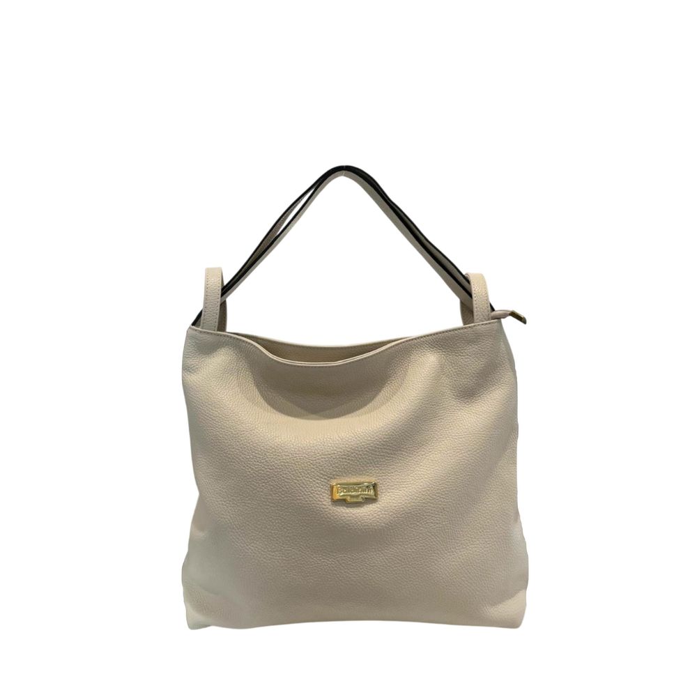 Beige Cowhide Leather Women Backpack