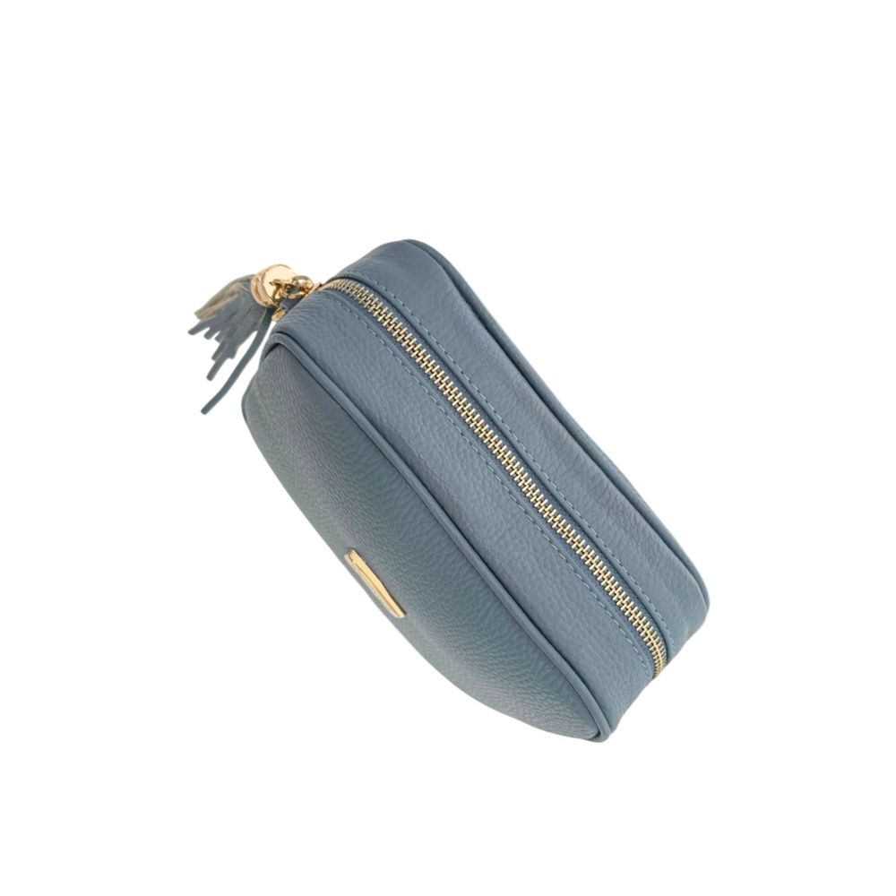 Blue Cowhide Crossbody Bag