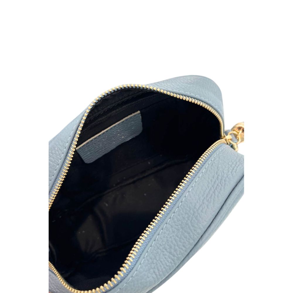 Blue Cowhide Crossbody Bag