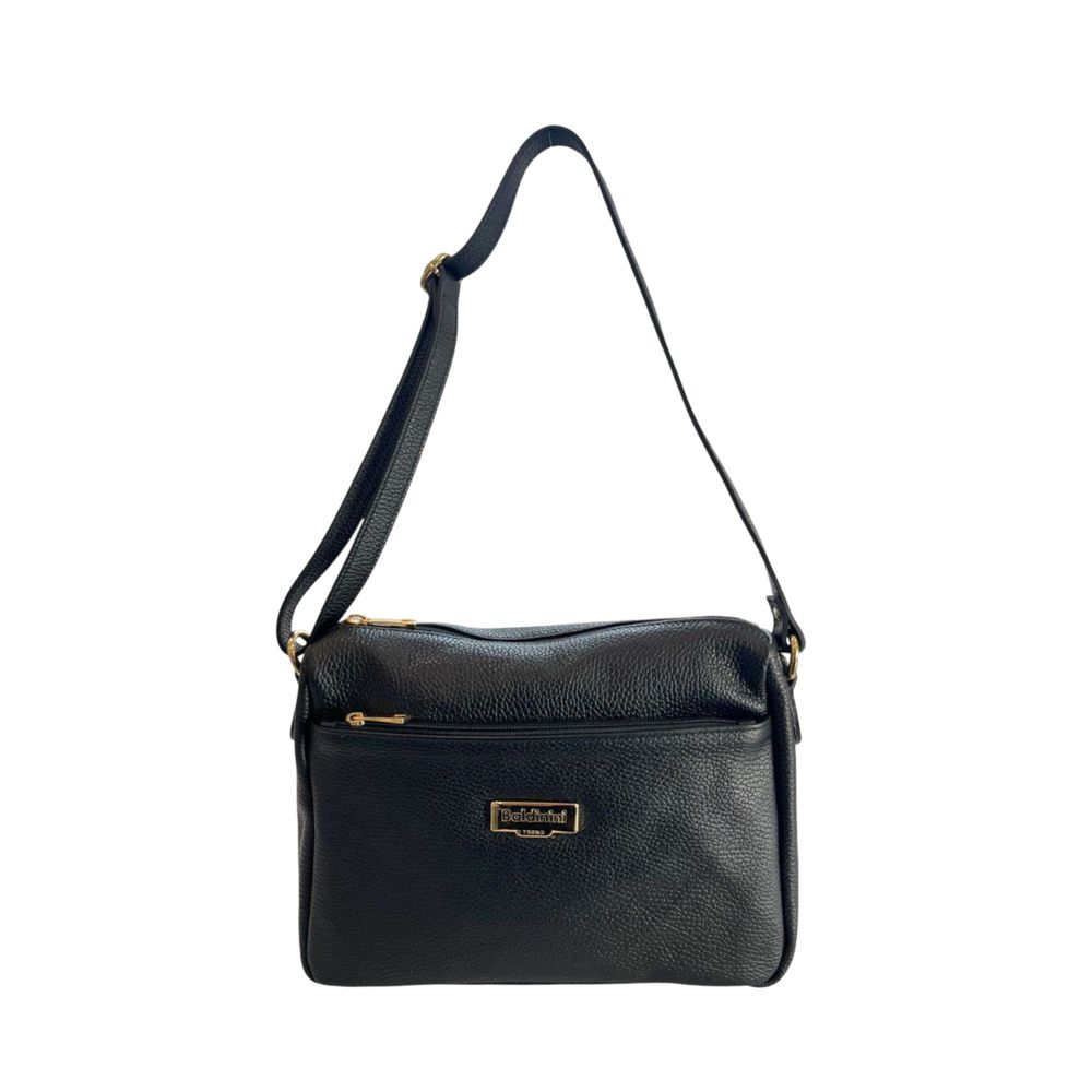 Black Leather Women Crossbody Bag