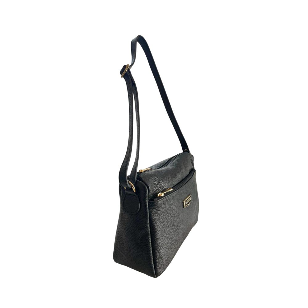 Black Leather Women Crossbody Bag