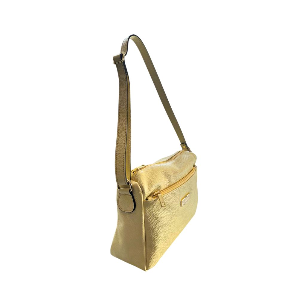 Bicolor Cowhide Crossbody Bag