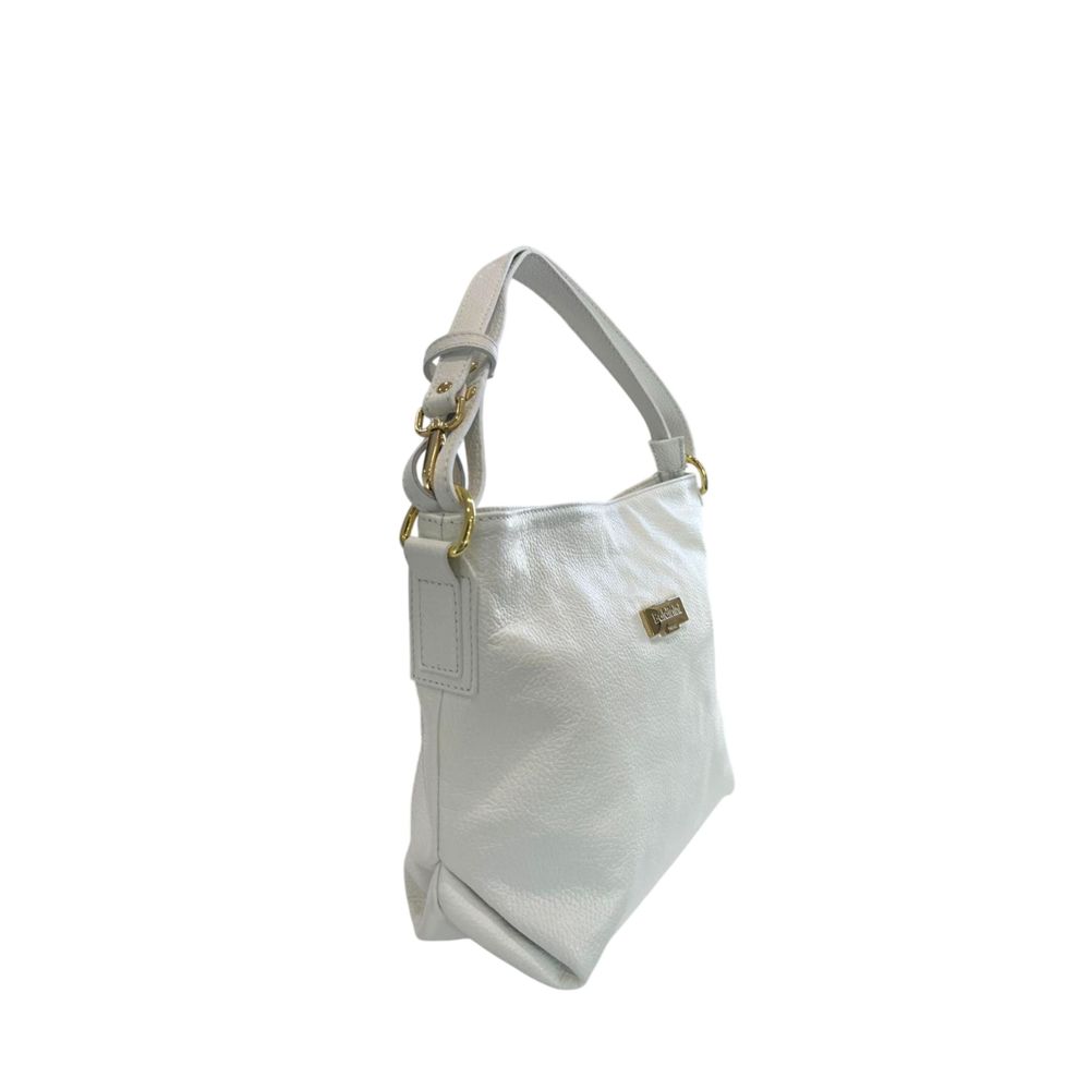 White Cowhide Clutch Bag