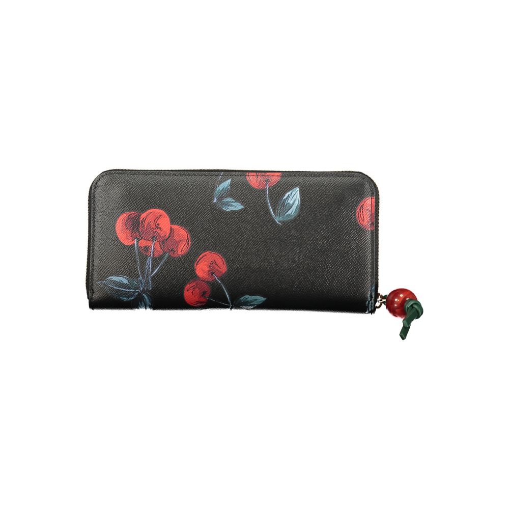 Black Polyurethane Women's Wallet