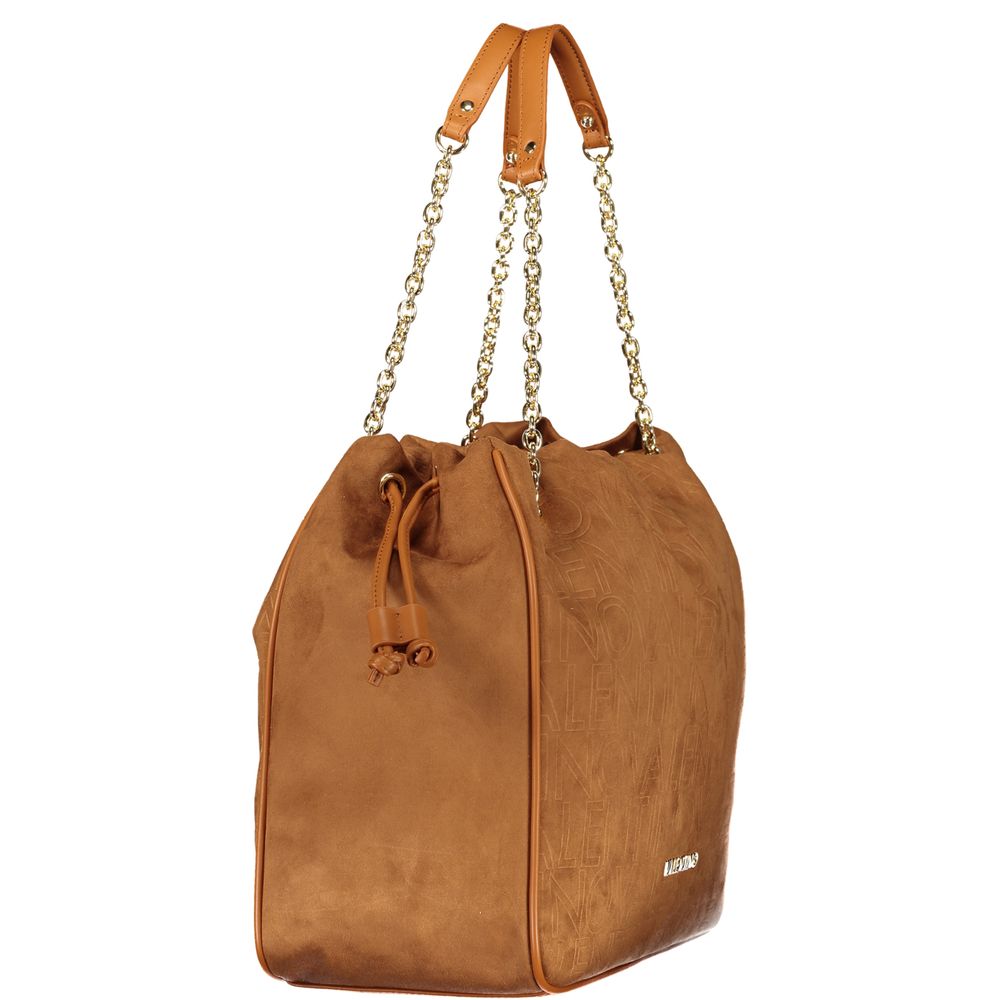 Brown Polyurethane Women's Bag