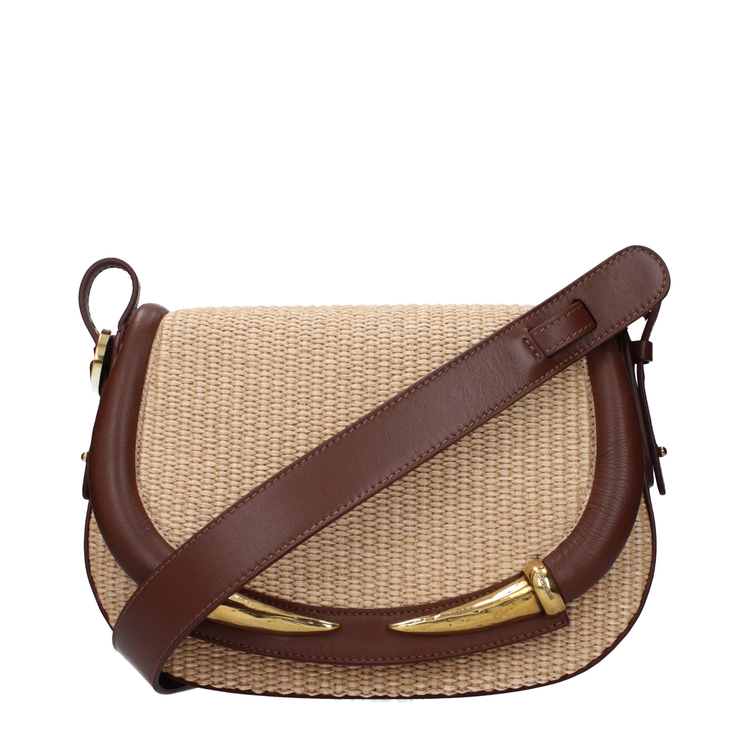 Beige Raffia Crossbody Bag