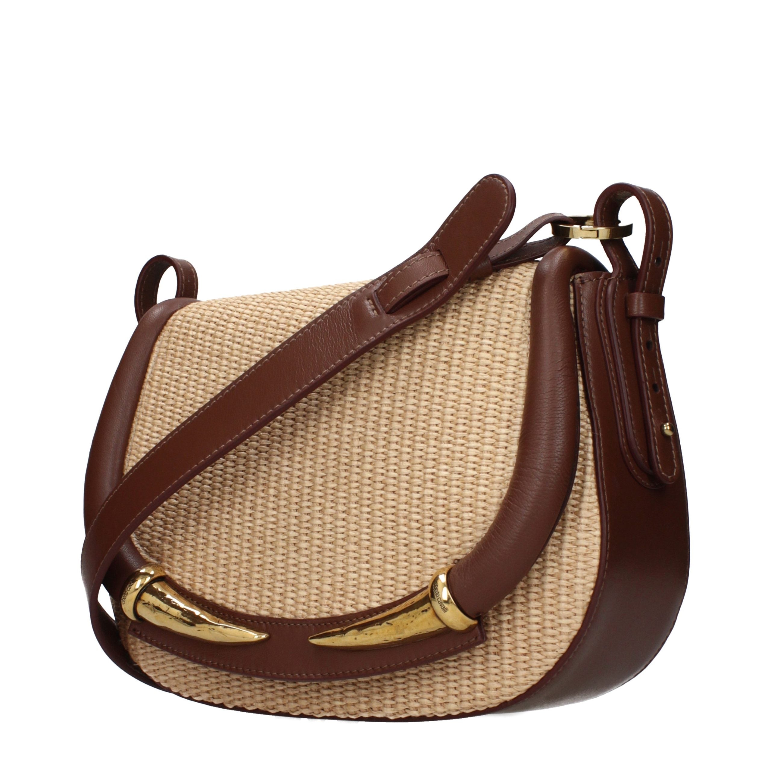 Beige Raffia Crossbody Bag