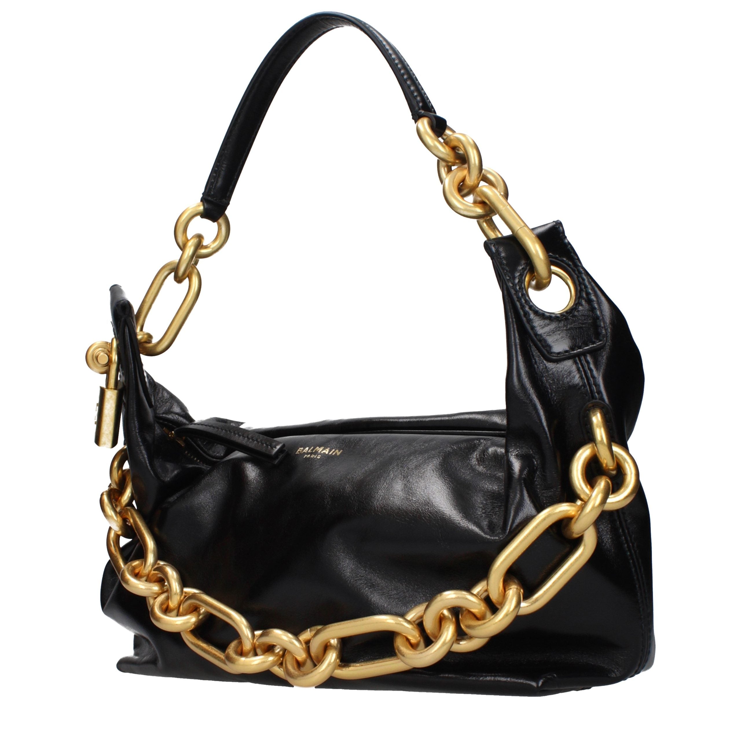 Black Leather Shoulder Bag