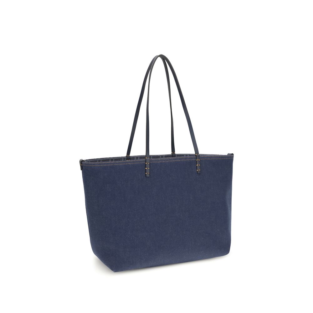 Blue Cotton Shoulder Bag