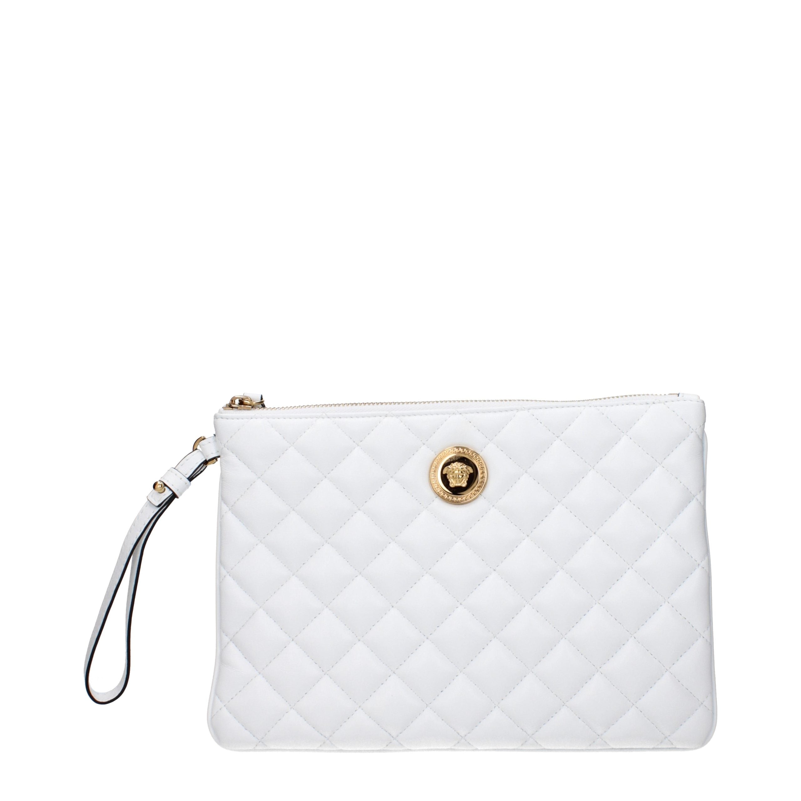White Leather Clutch Bag