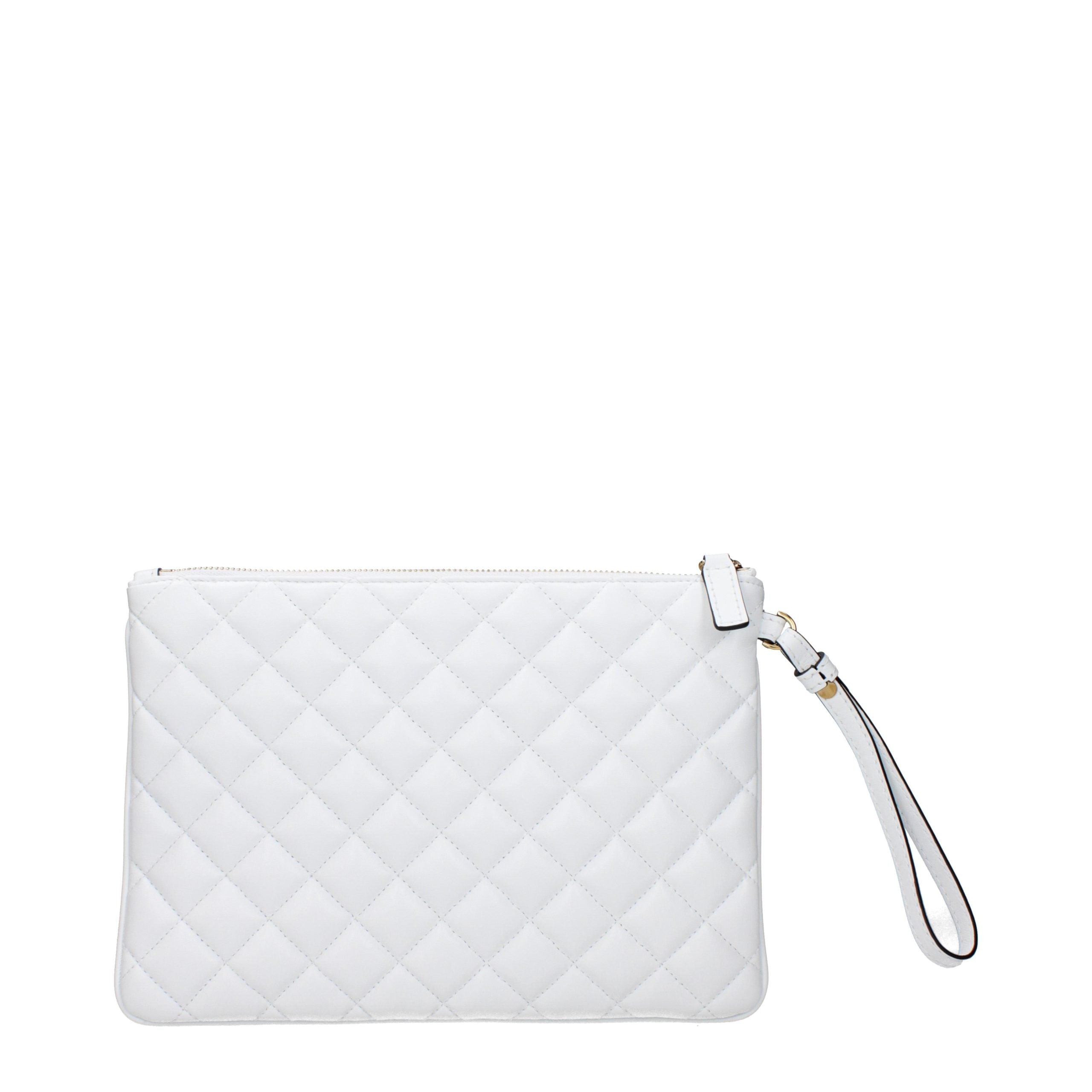 White Leather Clutch Bag