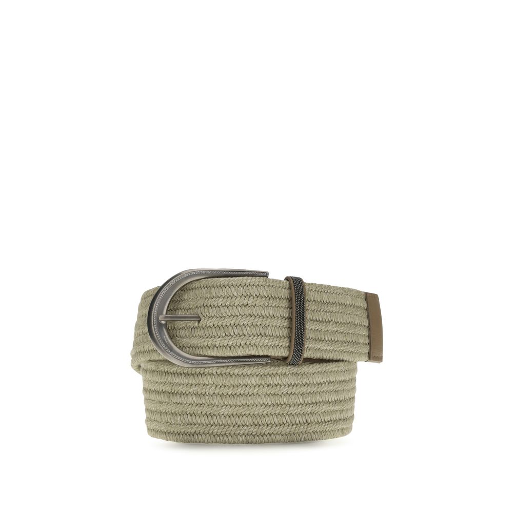 Beige Linen Regular Belt