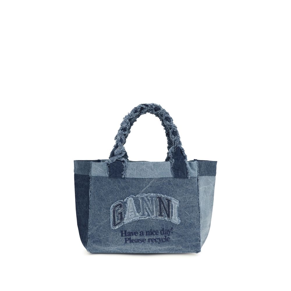 Blue Cotton Shoulder Bag