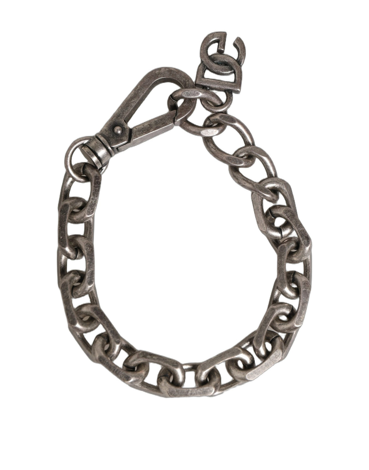 Silver Tone Heavy Chain Link Signature DG Logo Bracelet