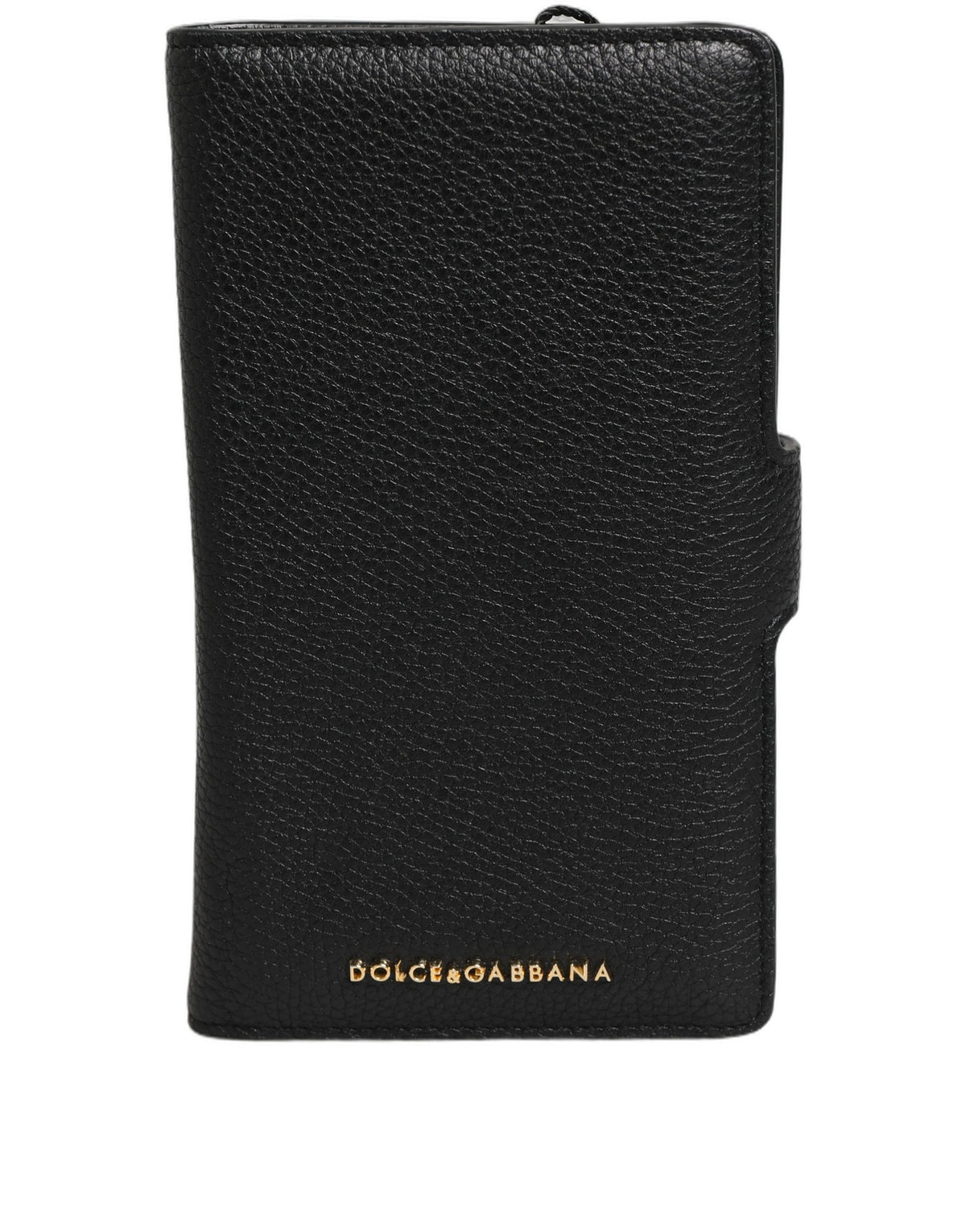 Case Flip Cover Black Calf Leather iPhone11 PRO Phone