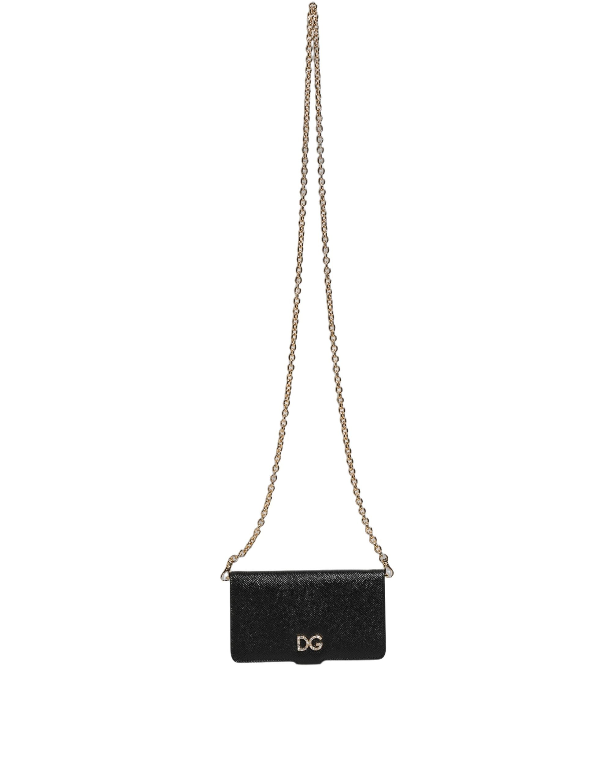 Case Flip Cover Black Calf Leather iPhone X - XS Phone