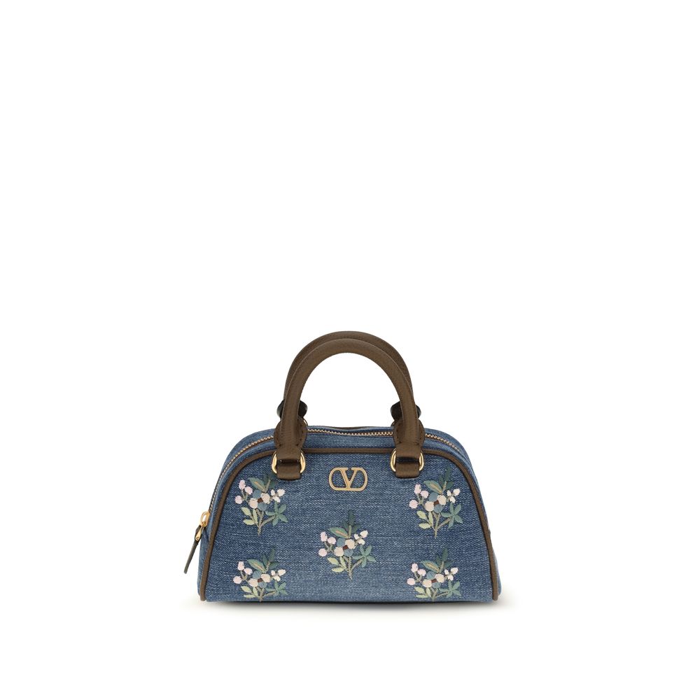 Blue Fabric Handbag