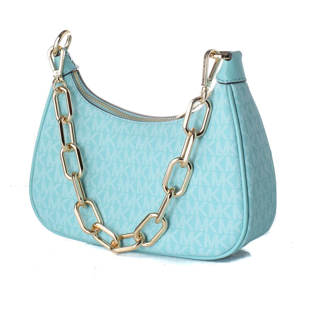 Blue Leather Handbag