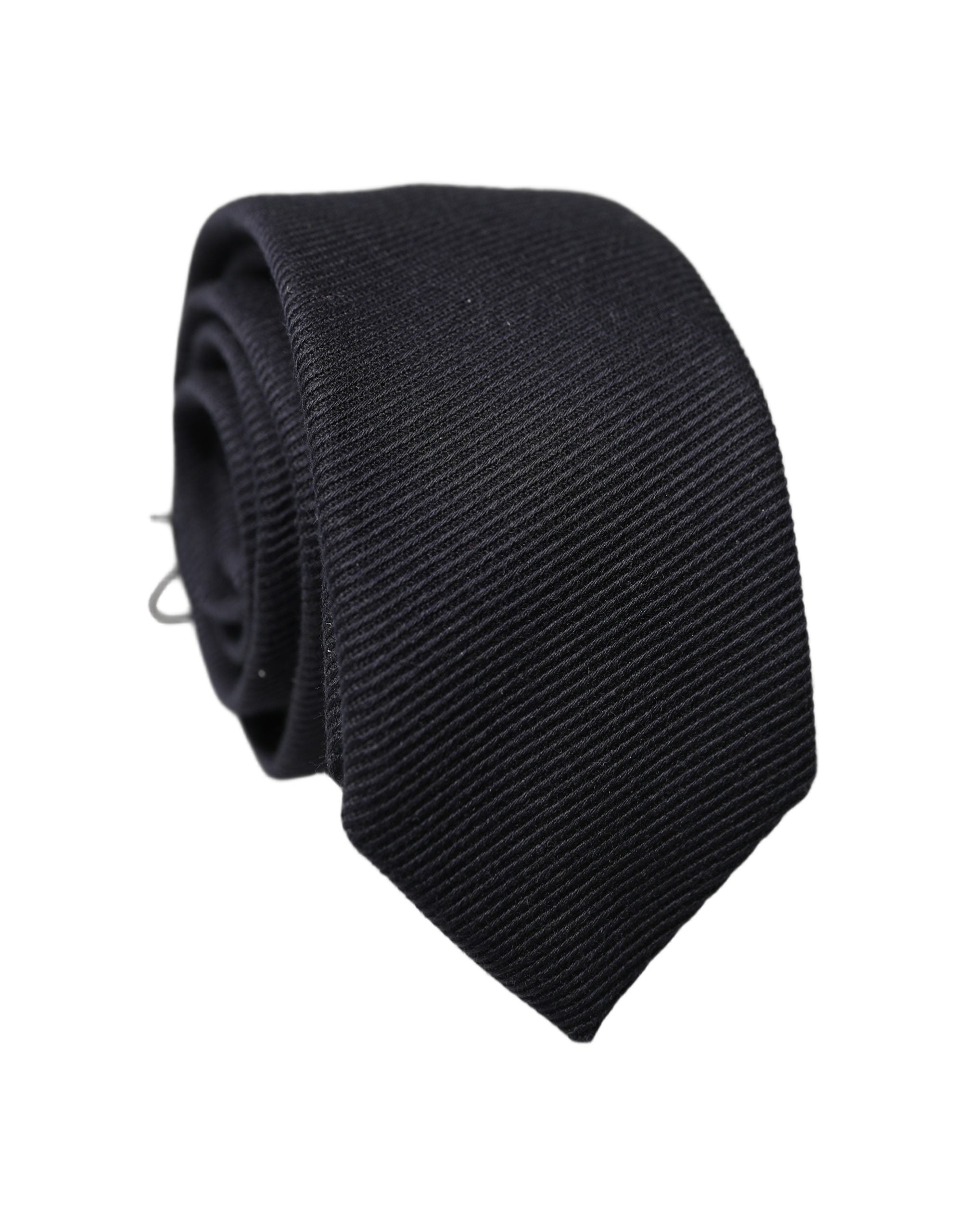 Black Solid 100% Silk Adjustable Men Tied Necktie Tie