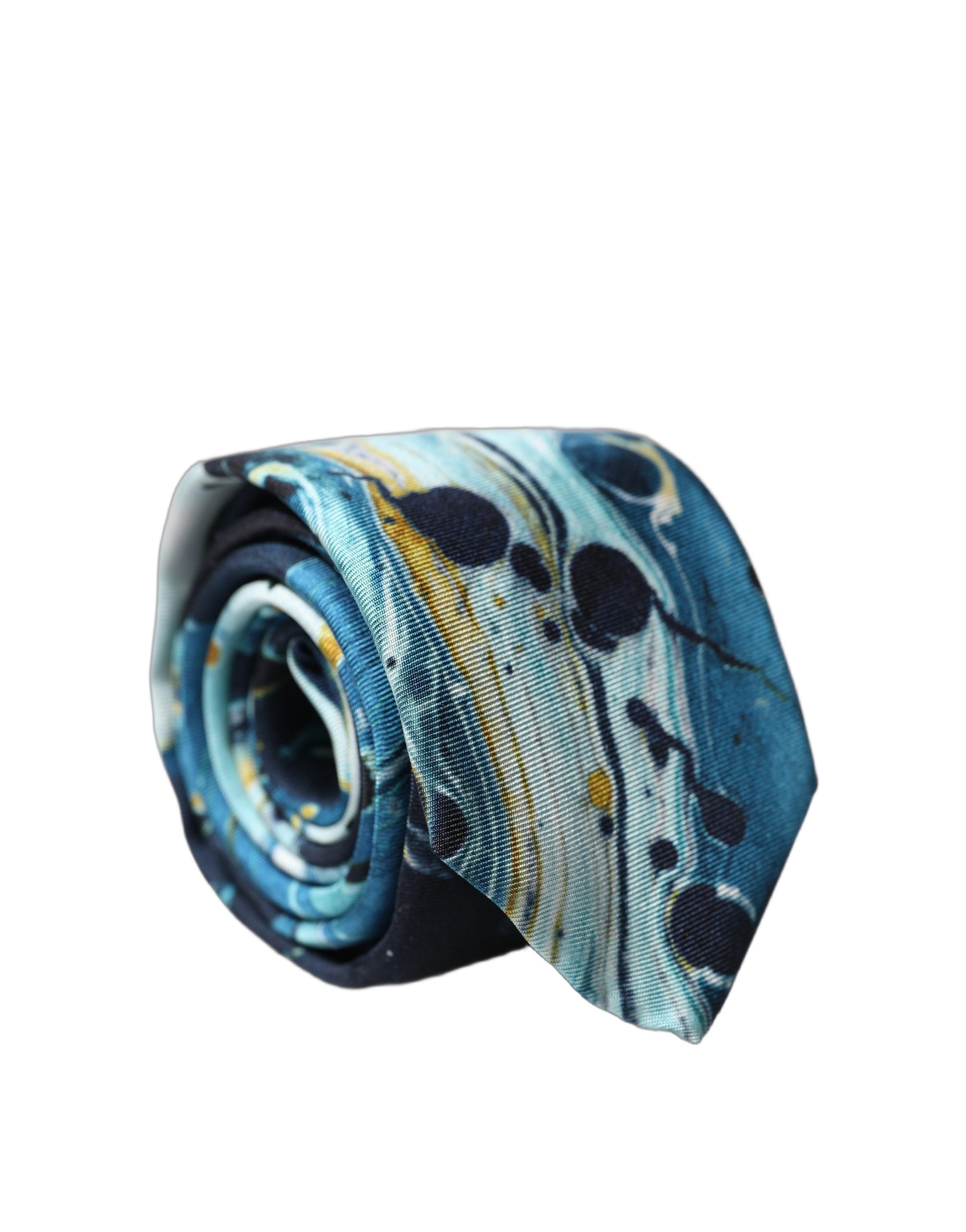 Multicolor Abstract Silk Adjustable Men Tied Necktie Tie