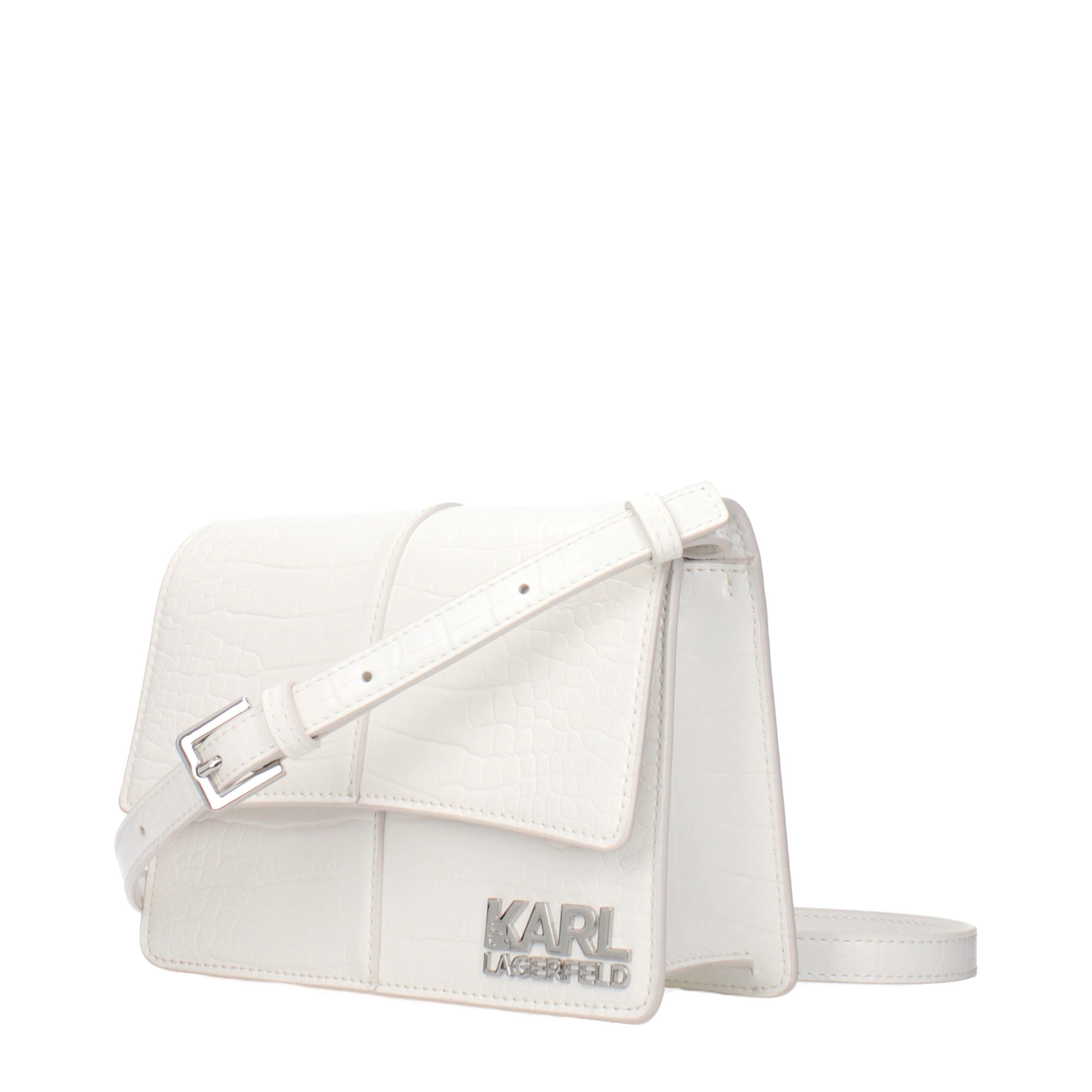 White Polyethylene Crossbody Bag
