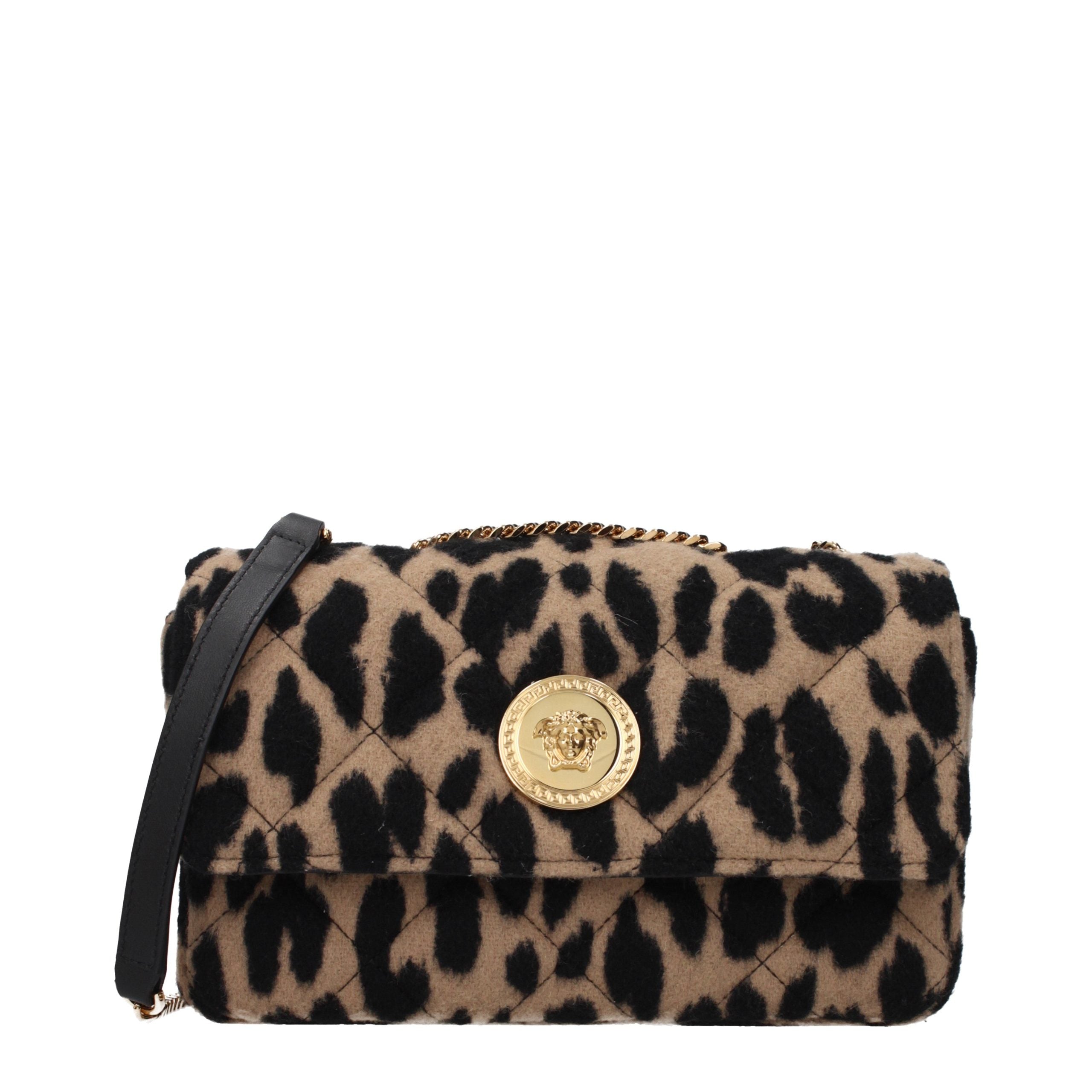 Brown Wool Shoulder Bag