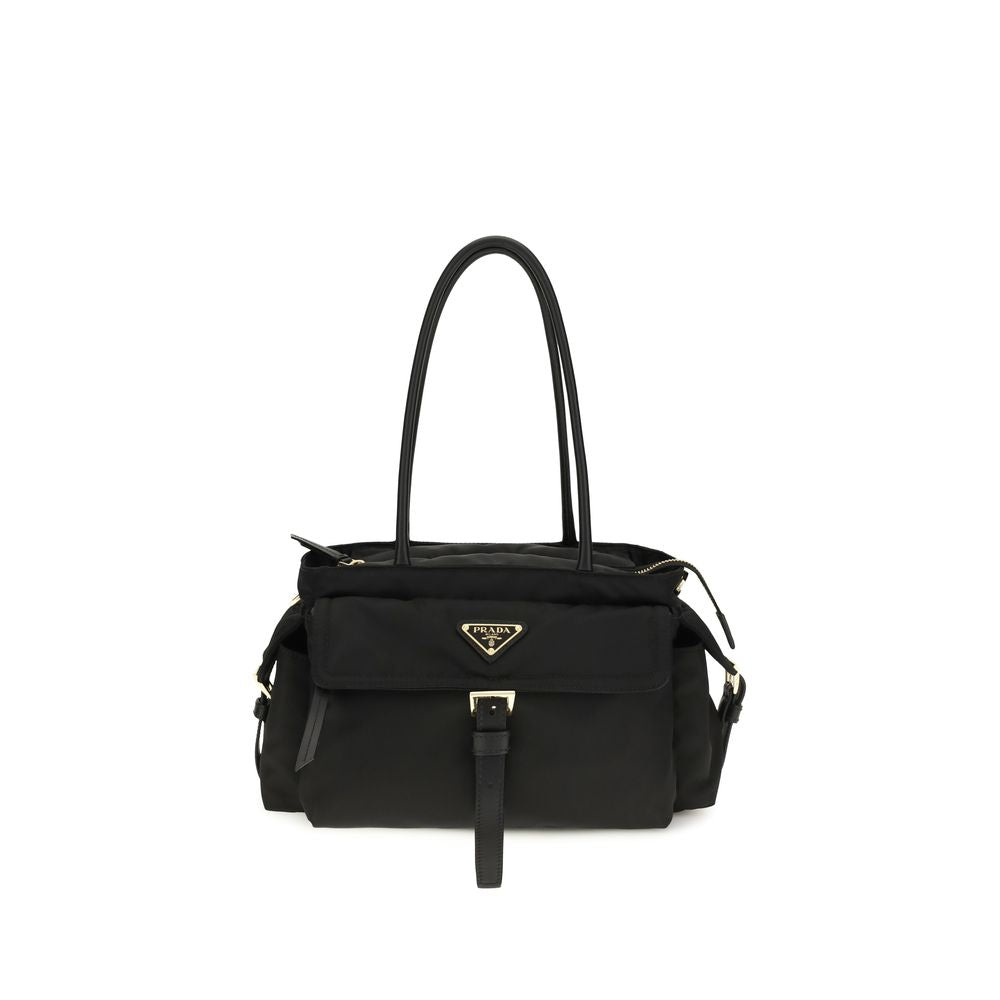 Black Polyamide Shoulder Bag