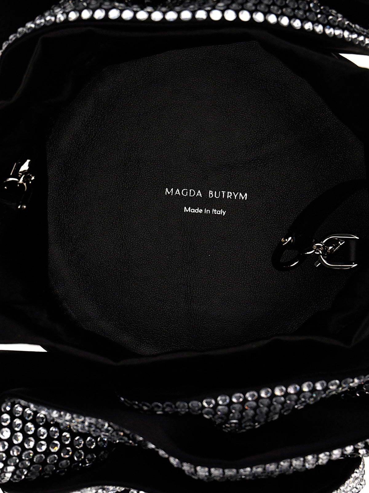 Black Viscose Crossbody Bag