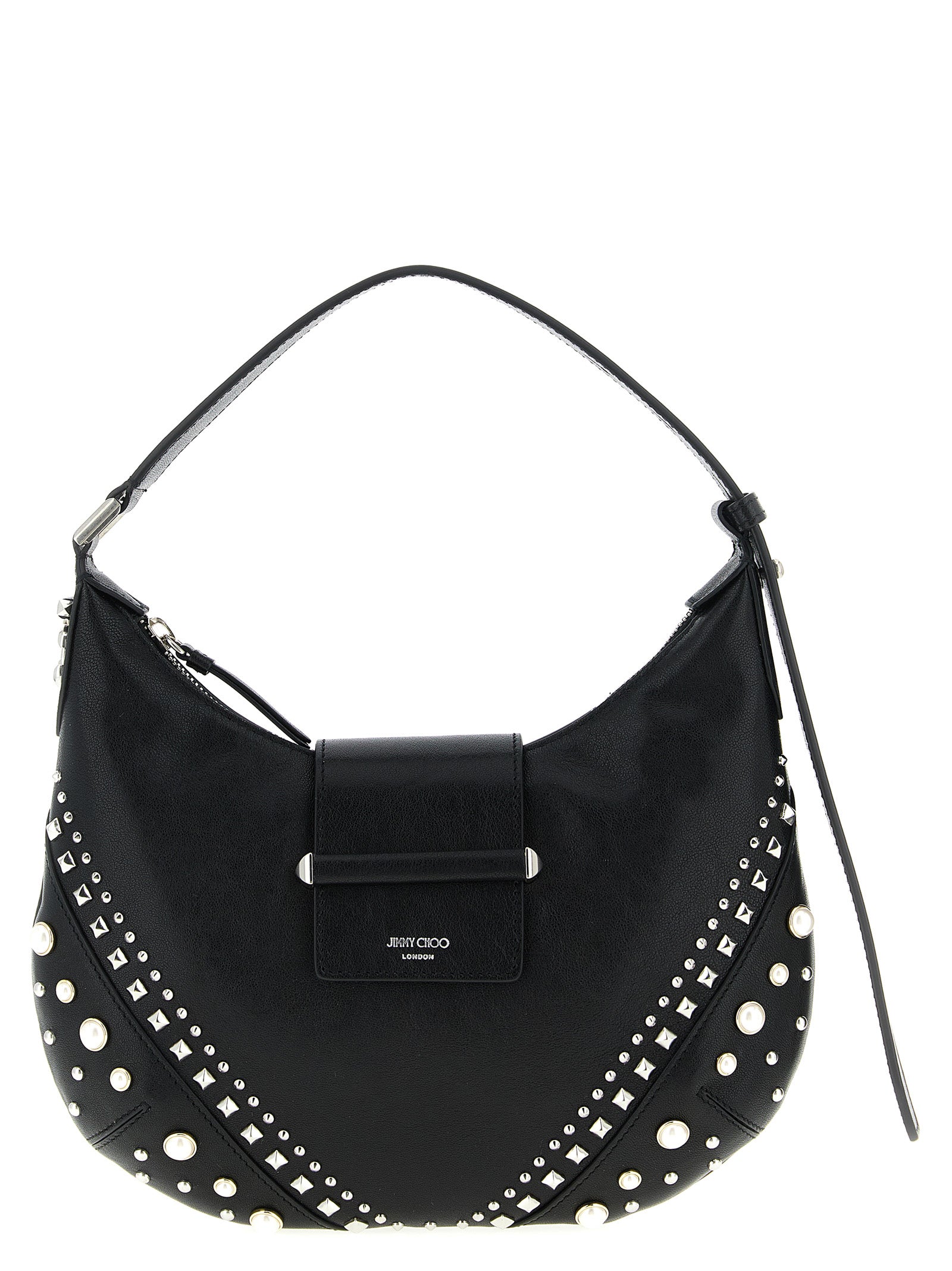 Jimmy Choo spotlight with this bold & trendy ‘Bar Hobo’ shoulder bag