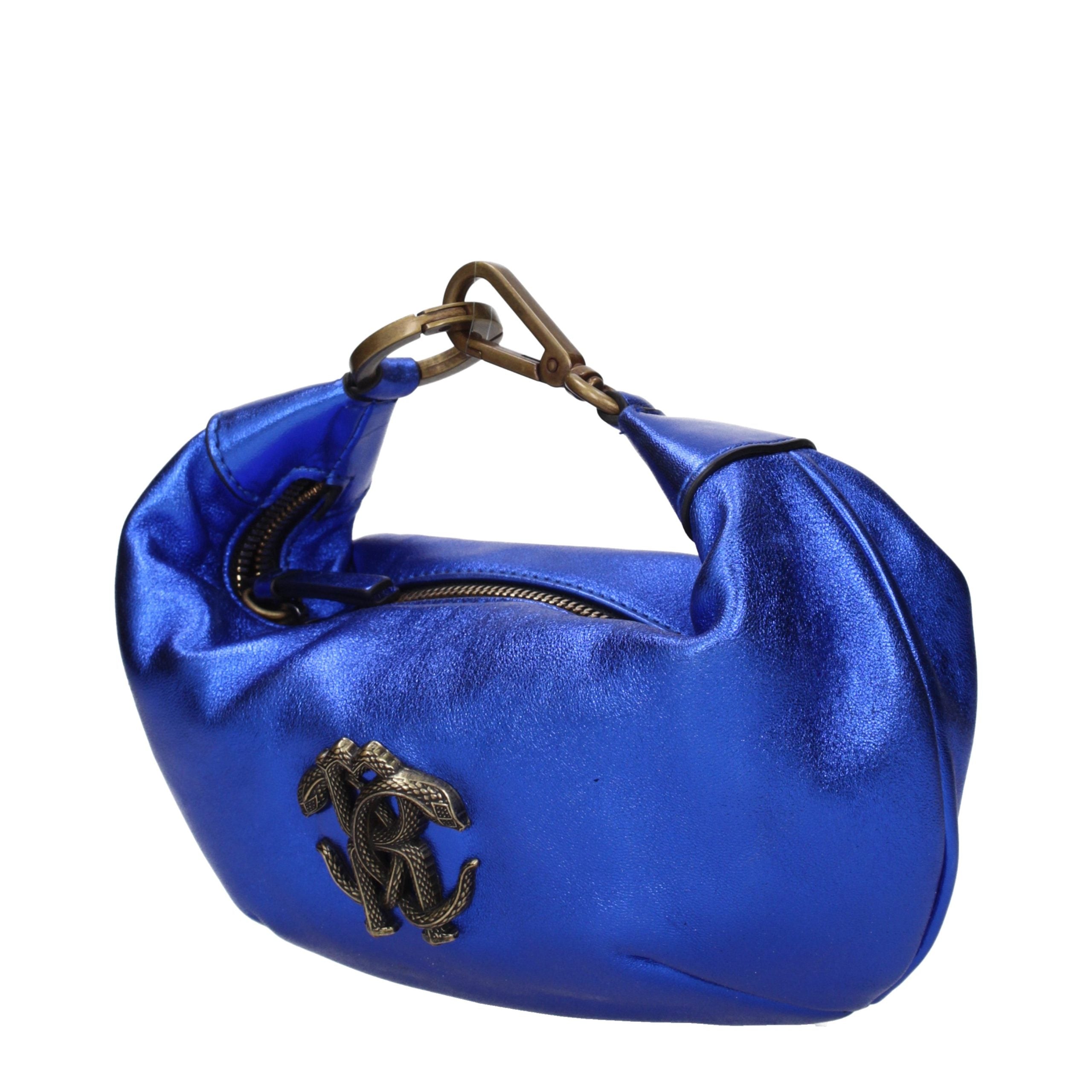 Blue Leather Handbag