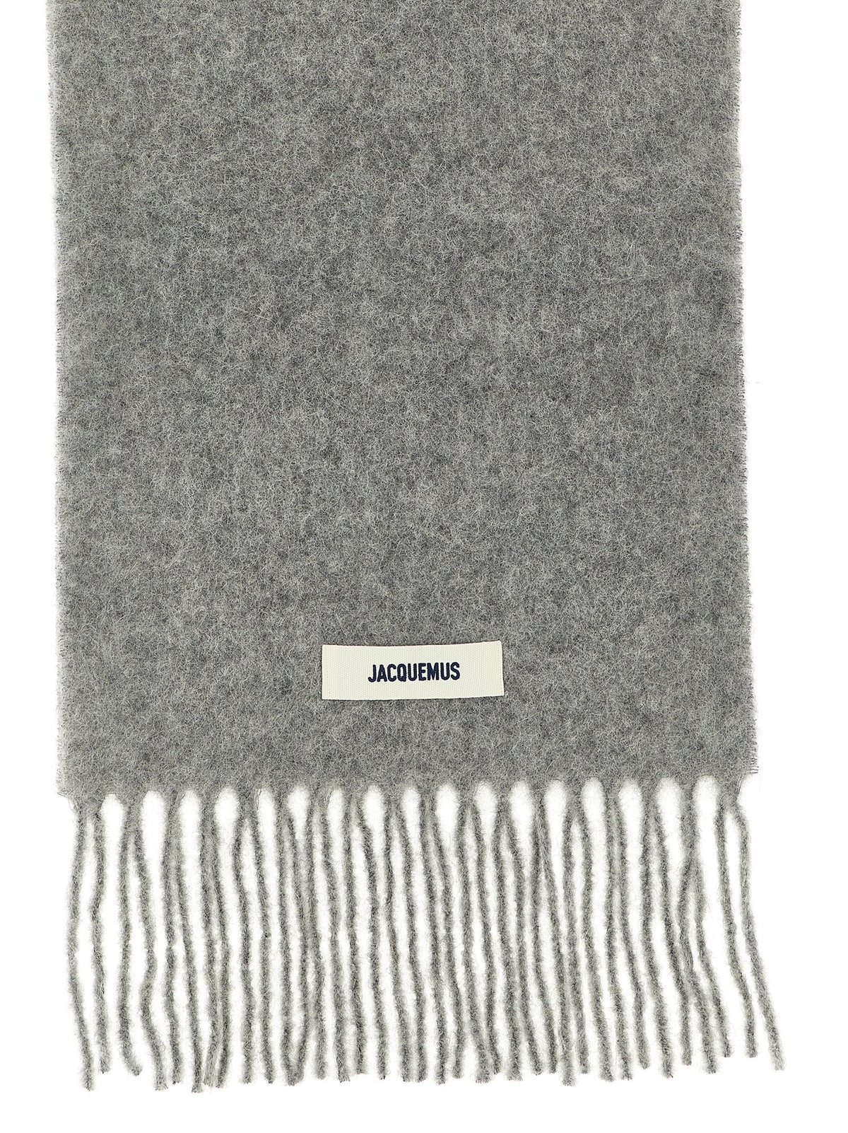 Gray Alpaca Leather Foulard