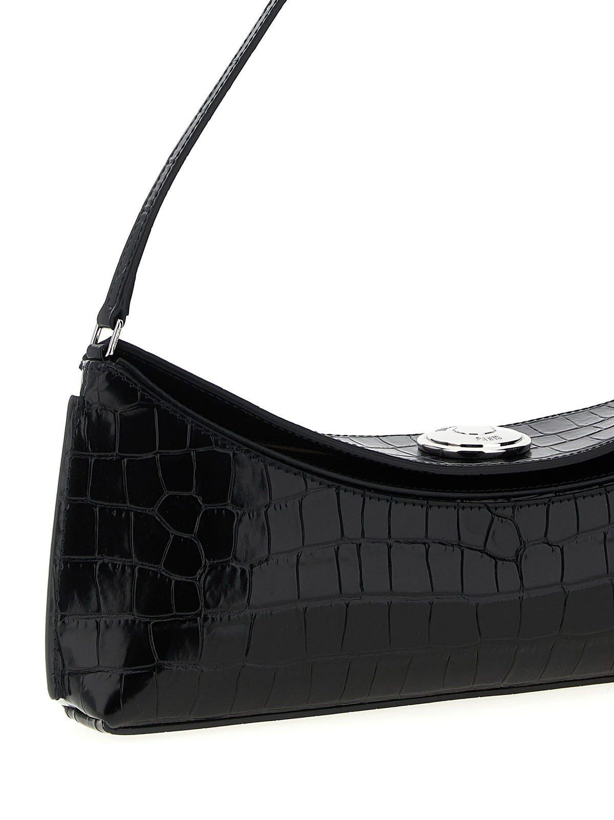 Black Calfskin Shoulder Bag
