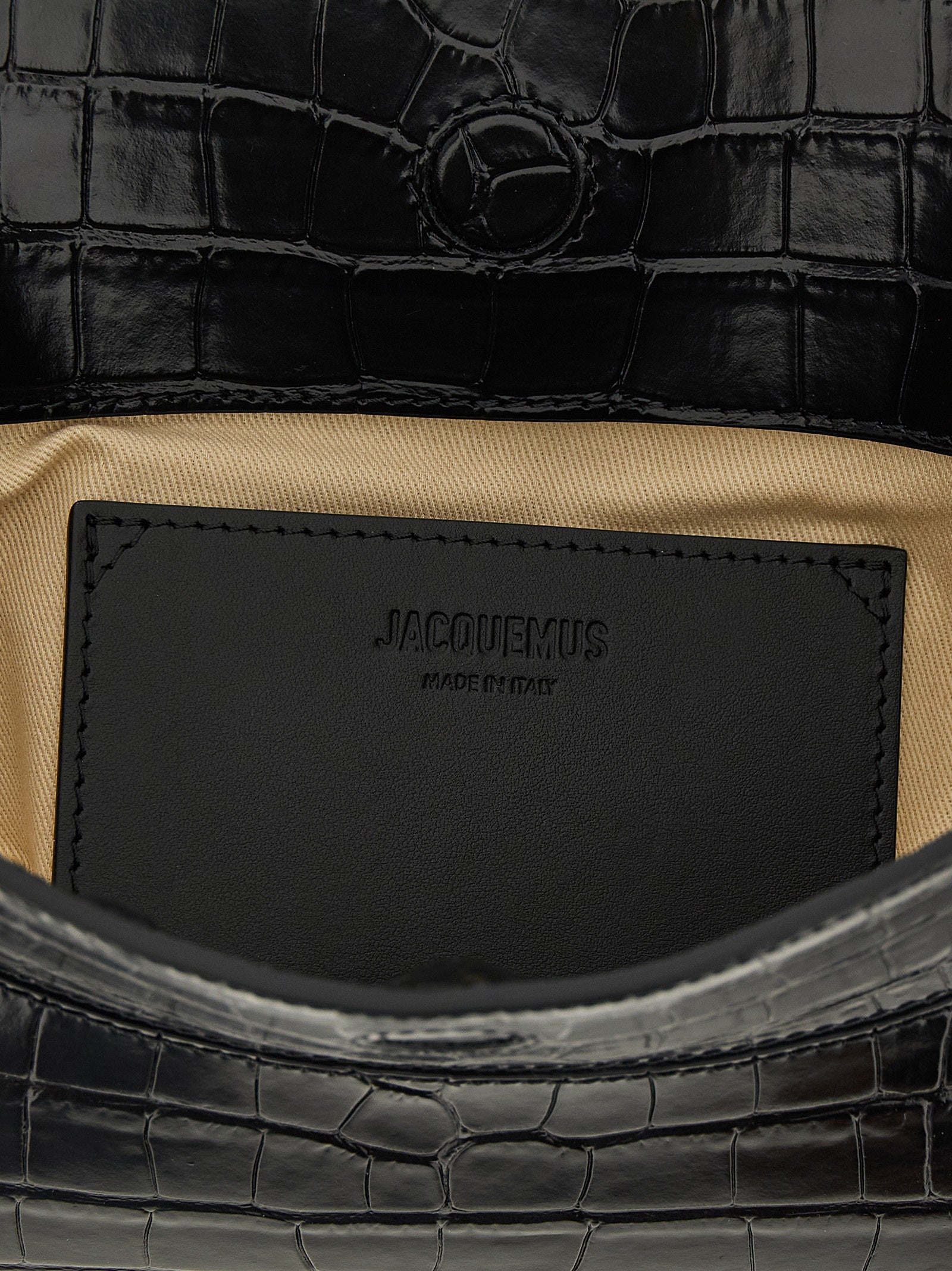 Black Calfskin Shoulder Bag
