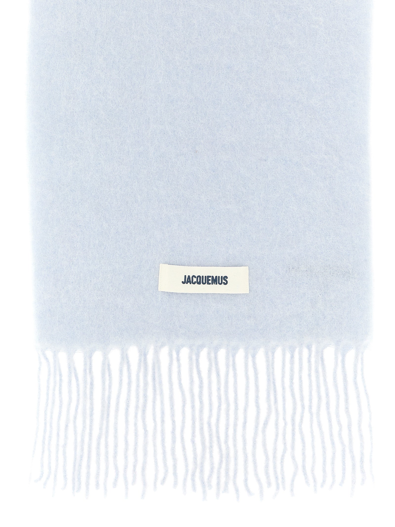 Blue Alpaca Leather Scarf