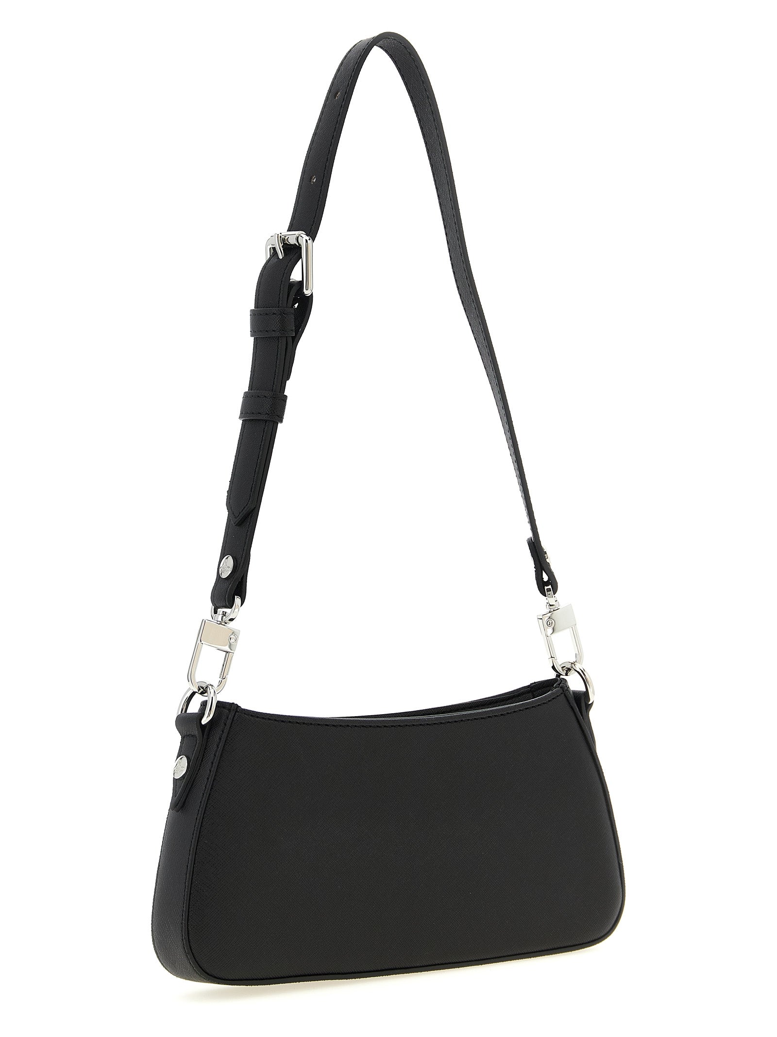 Black Polyethylene Shoulder Bag