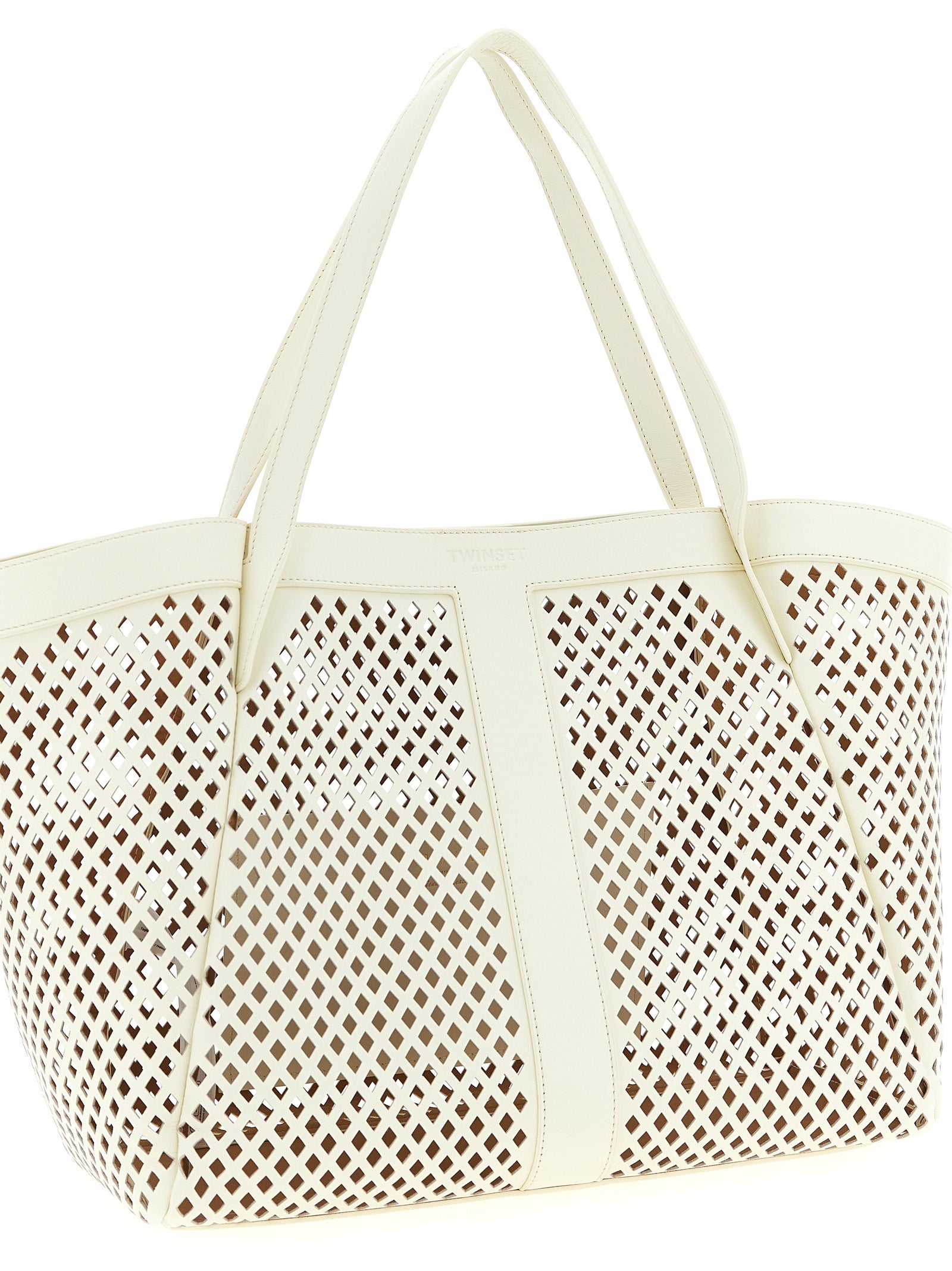 White Leather Tote Bag