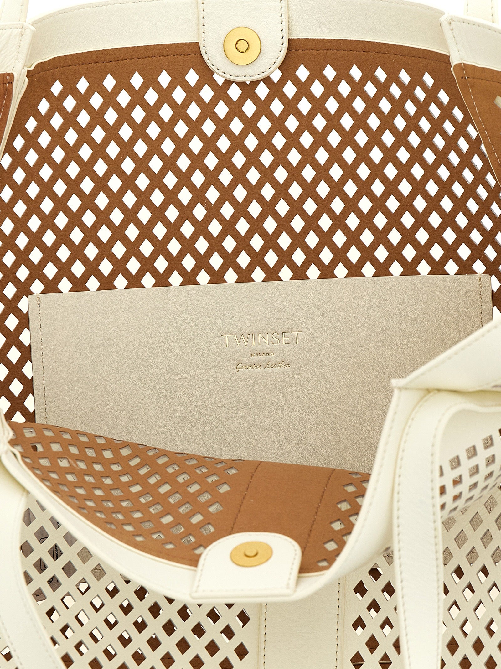 White Leather Tote Bag