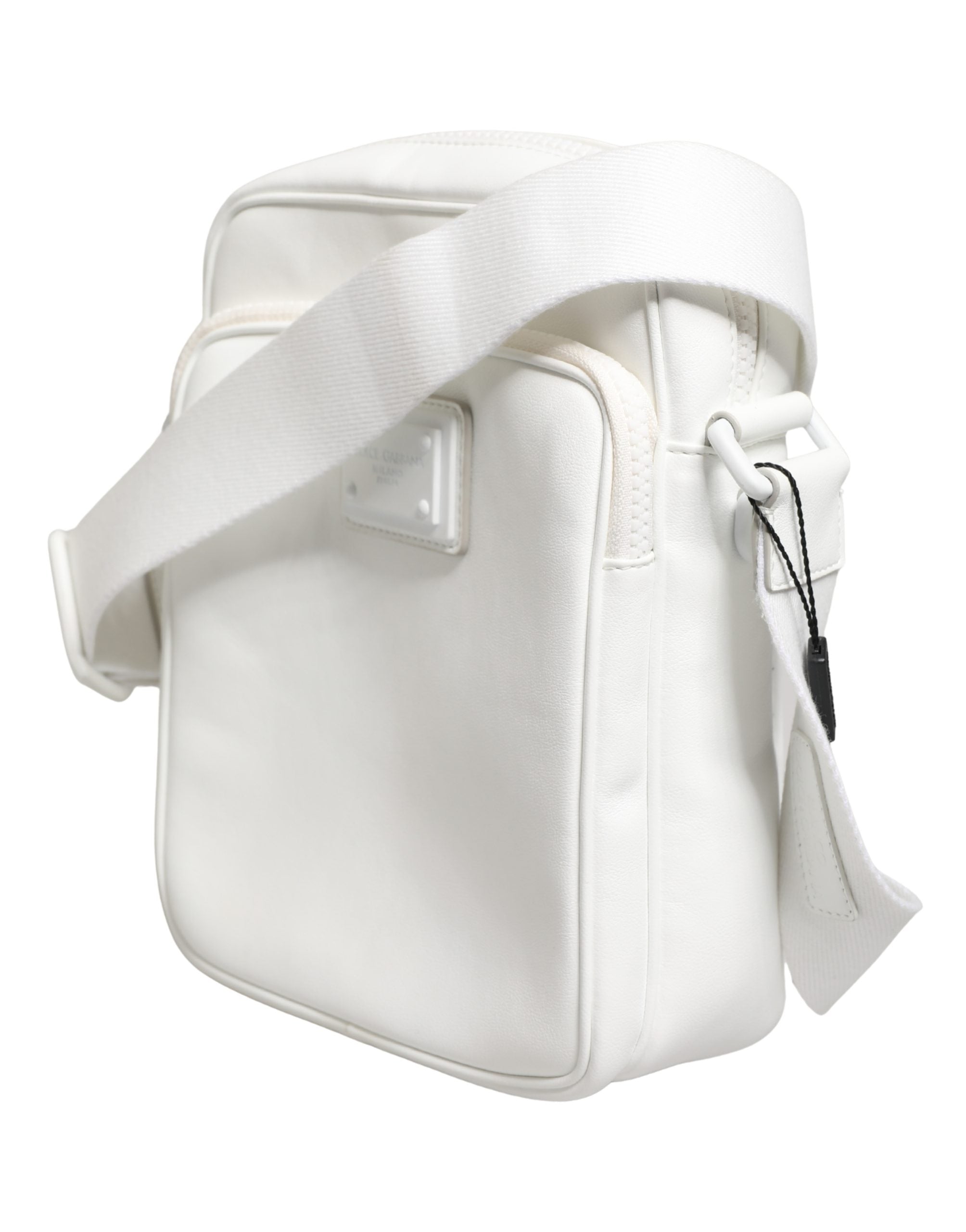 White Logo Plaque Crossbody Shoulder Borse Men Bag