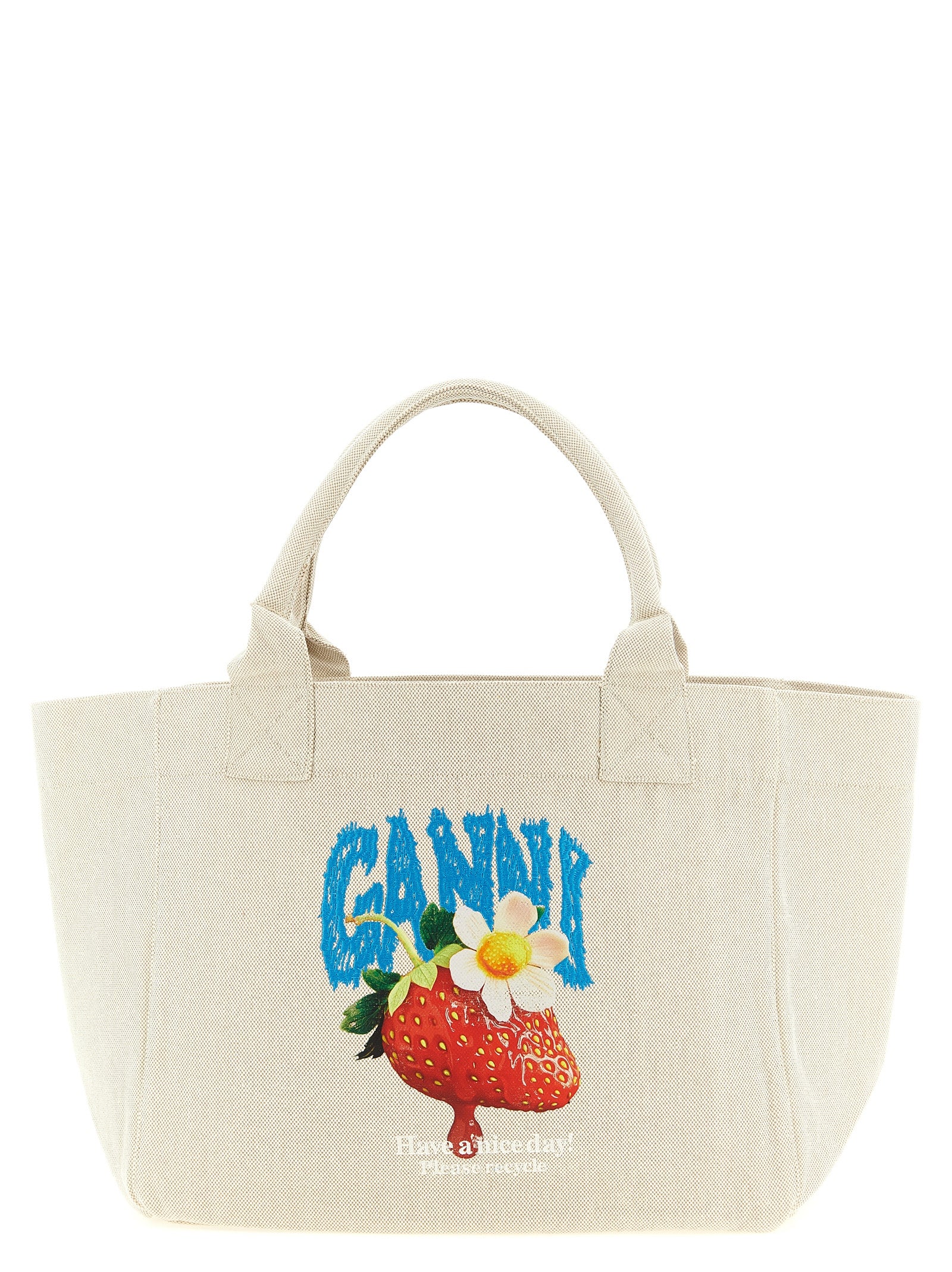 Beige Recycled Cotton Tote Bag