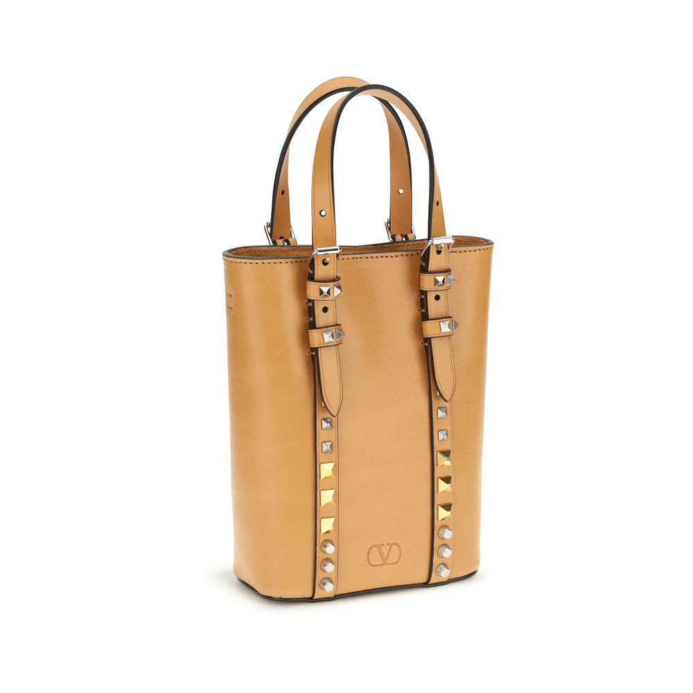 Beige Calf Leather Bos Taurus Shoulder Bag