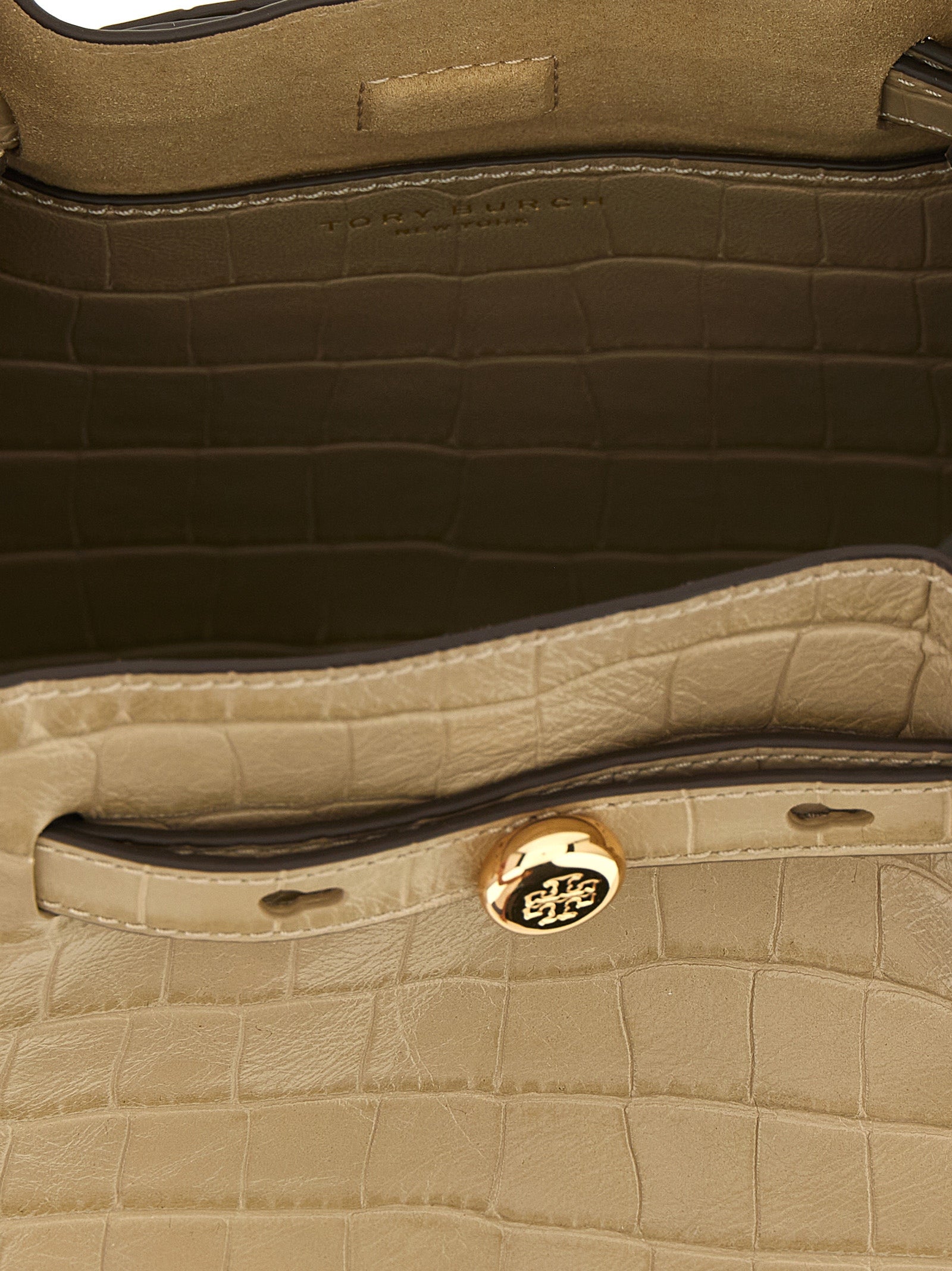 Beige Cowhide Shoulder Bag