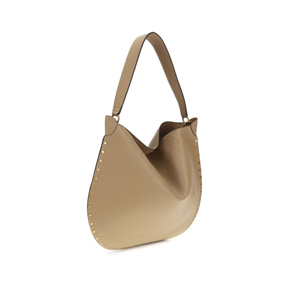 Beige Calf Leather Bos Taurus Shoulder Bag