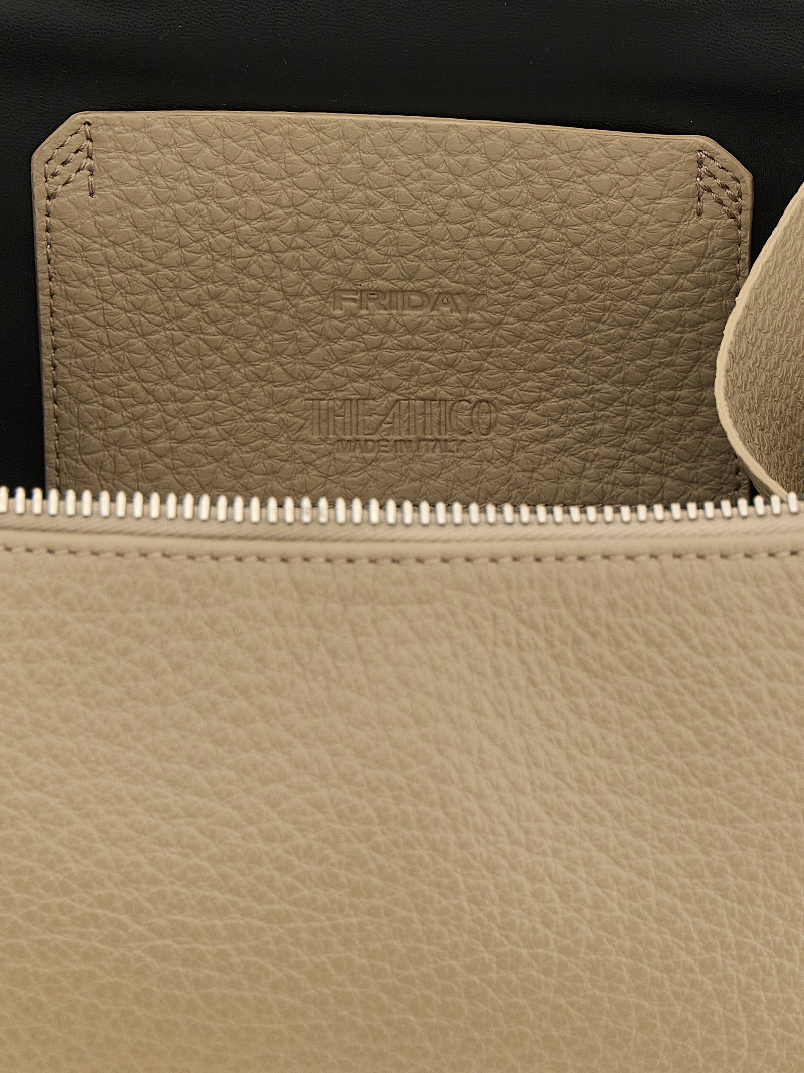 Beige Bovine Leather Handbag