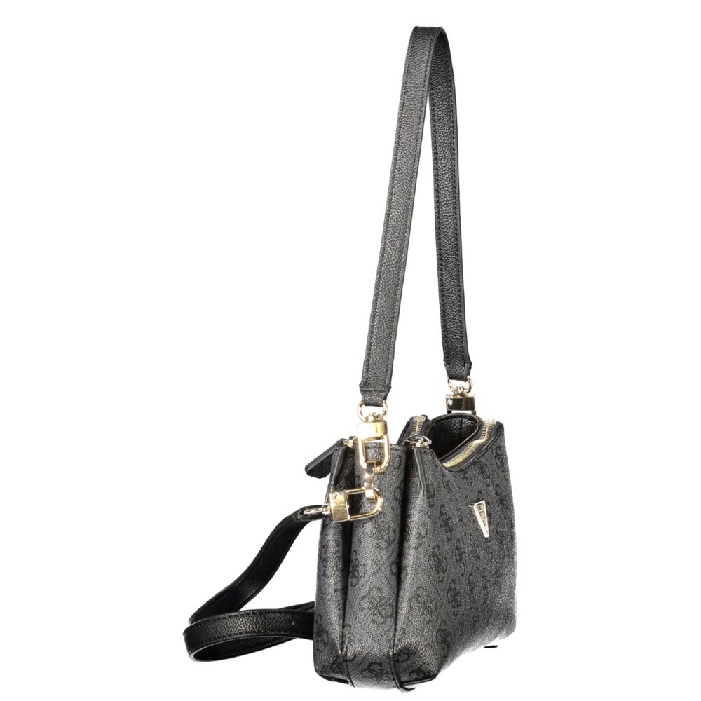 Black Polyurethane Women's Bag