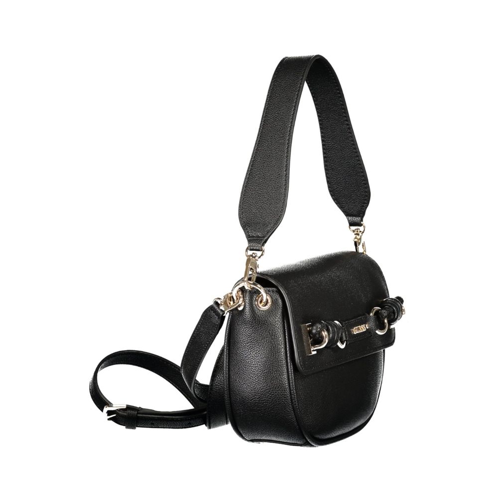 Black Polyurethane Women Bag