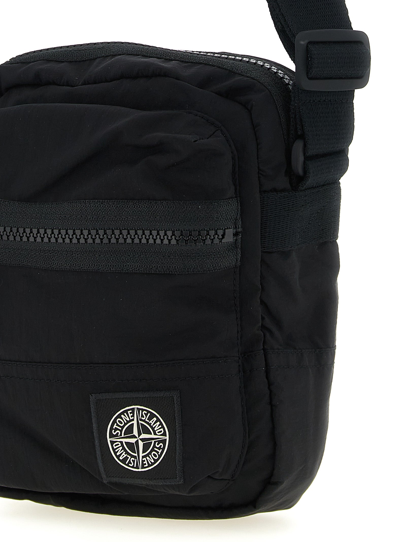 Black Polyamide Crossbody Bag