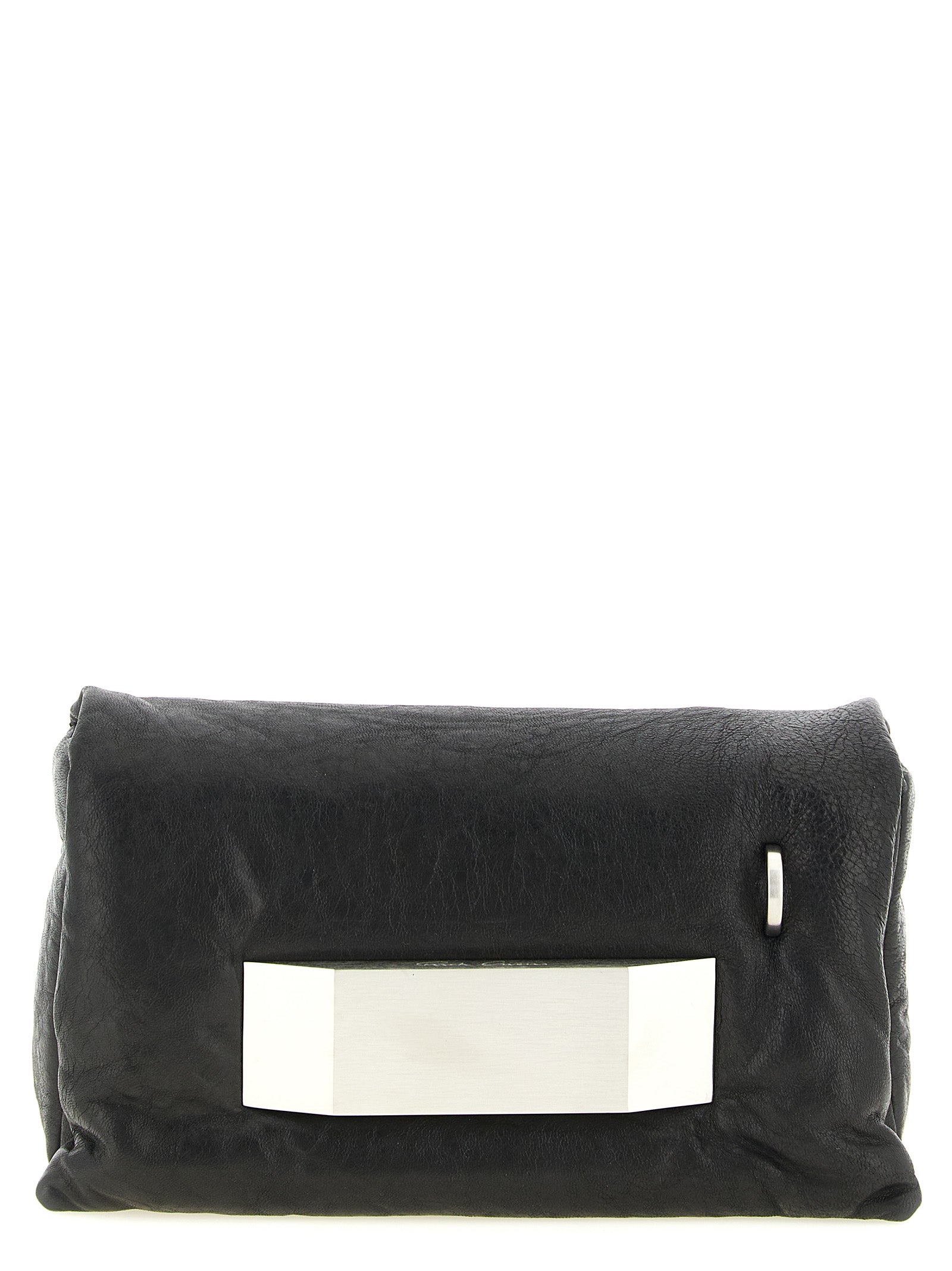 Black Lamb Leather Clutch Bag