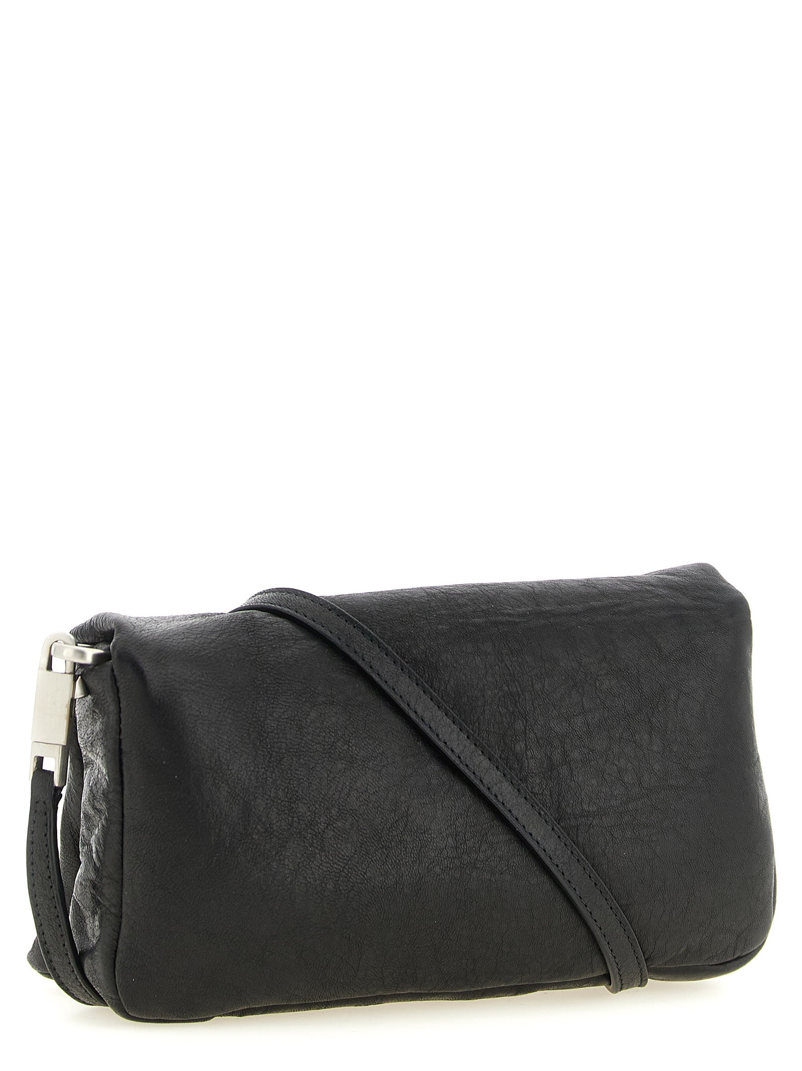 Black Lamb Leather Clutch Bag